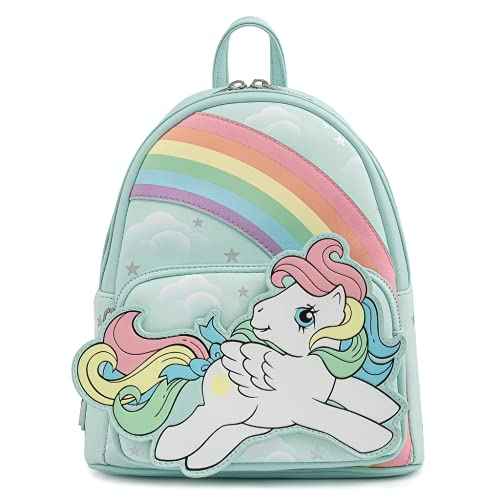 Loungefly My Little Pony Rainbow Mini Backpack Light Blue-Rainbow
