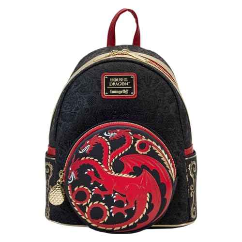 Loungefly House of the Dragon All Over Print House Targaryen Sigil Mini Backpack