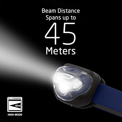 Eveready LED Headlamp 200 Lumens IPX4 Water-Resistant, 2 Pack