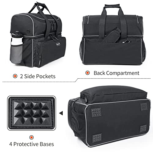 Mangrove Black Double Bowling Ball Bag with Padded Holder & Multiple Pockets