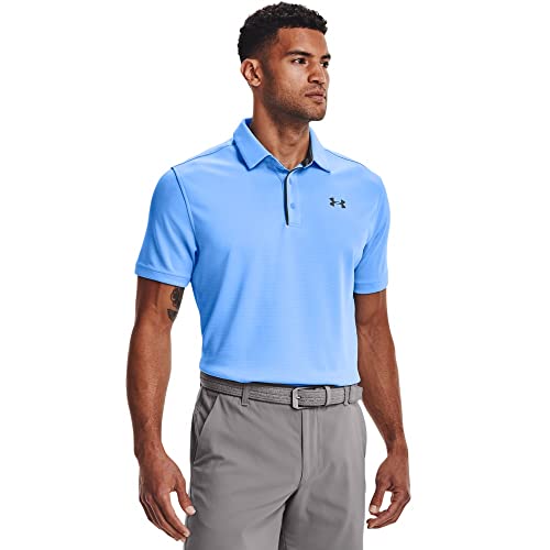 Under Armour Men's Tech Golf Polo - Medium Carolina Blue / Pitch Gray