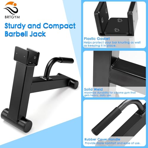 Deadlift Jack Barbell Stand - Heavy Duty Carbon Steel for 600lb Weight Plates