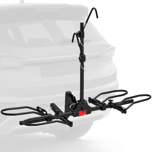 AWIZXN Heavy Duty Bike Rack for Car - 180LBS Capacity, Black, Hitch Mount, Fold & Tilt