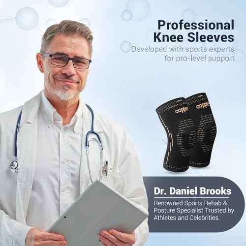 Copper Knee Braces for Men & Women ? Knee Compression Sleeves for Pain Relief, Arthritis, Sports and Recovery