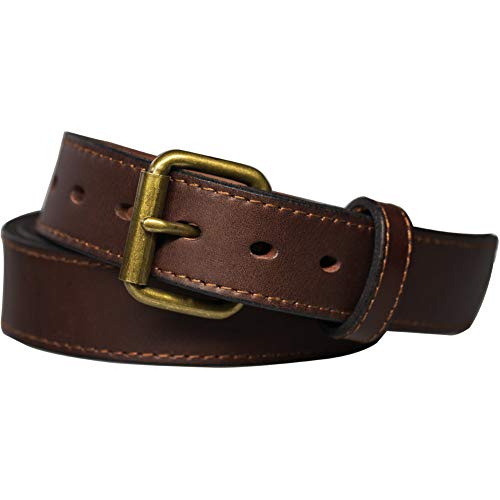 Brown Leather Concealed Carry Gun Belt - Full Grain Cowhide, Size 38