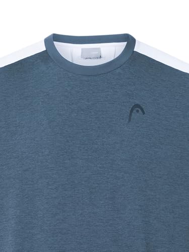 Men's Play Tech T-Shirt Medium Navy - Lightweight Moisture-Wicking Tennis Top