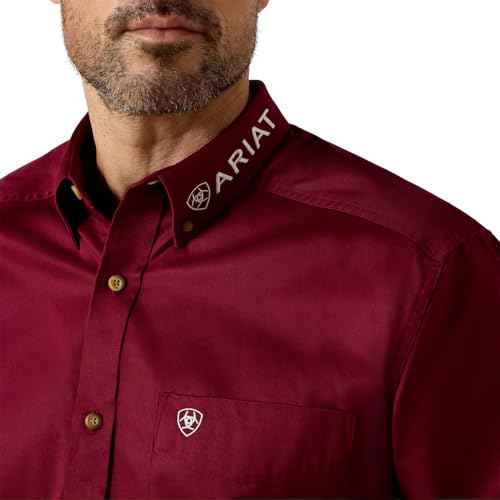 Ariat Men¡¯s TEK Polo Shirt Burgundy/White