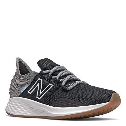 New Balance Kids' Fresh Foam Roav V1 Lace-Up Sneaker - 6.5 Big Kid, Black/Light Aluminum