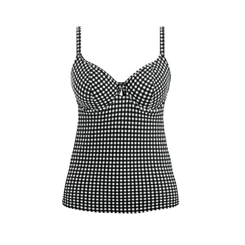 Freya Womens Check in Uw Plunge Tankini Top