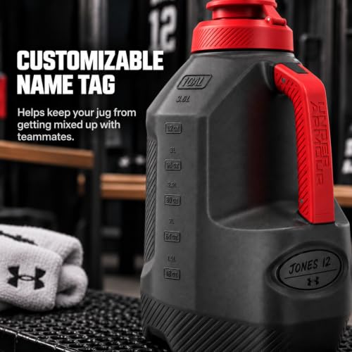 Under Armour 1-Gallon Sports Water Bottle - Large Durable Gym Jug Black/Black