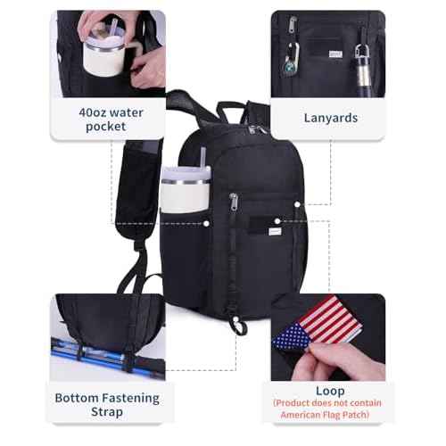 Blue Quartz 15L Small Hiking Backpack with Chest Pockets for Phone, Ultralight Hiking Daypack with Sternum Straps, Lightweight Foldable Packable Back Pack for Women Men(patent pending)