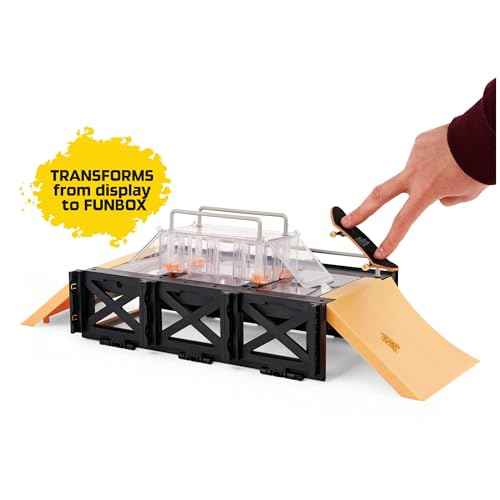 Tech Deck, Play and Display Transforming Ramp Set and Carrying Case with Exclusive Fingerboard, Kids Toy for Ages 6 and up