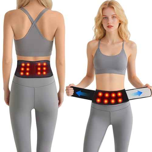 Heated Back Braces, Back Support Belt with Magnet, Self Heating Lower Support Back Braces for Lower Pain Relief, Adjustable Lumbar Support Belt for Herniated Disc,Sciatica,Scoliosis (L)