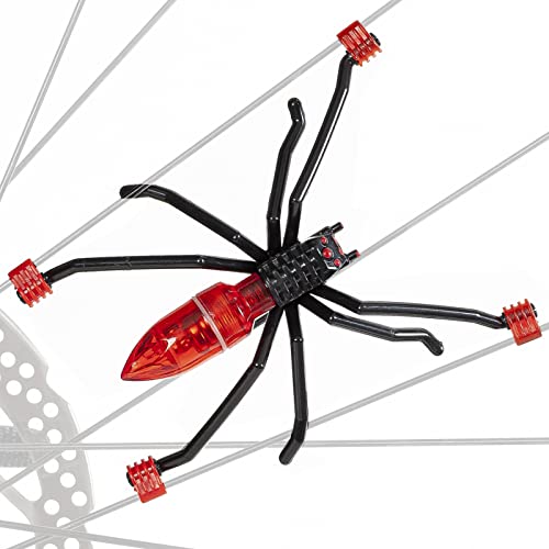 Spider Bike Wheel Spoke Lights ? Cool LED Bicycle Decorations for Kids ? Fun & Safety Accessories for Night Riding ? Waterproof Motion-Activated Spider Lights