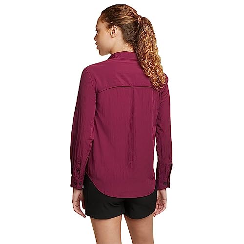 Eddie Bauer Women's UPF Guide Long-Sleeve Shirt, Port, X-Small