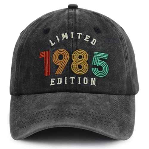KKMKSHHG 30th 40th 80th Birthday Hat for Men Women, Adjustable Cotton Limited 1995 1985 1945 Edition Baseball Cap