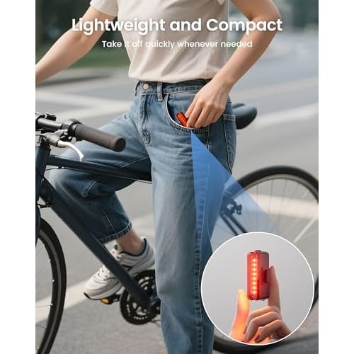 RAVEMEN TR30 Rear Bike Light, 270¡ÆVisibility Tail Light for Night Riding, 800m Visibility USB-C Rechargeable Bicycle Taillight for Urban Road Cycling, Auto On/Off and Brake Light