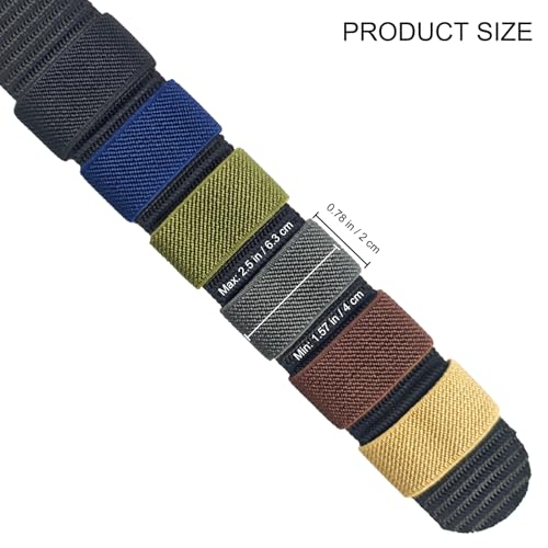 12 Pcs High-Elasticity Nylon Belt Keepers, Flexible Webbing Strap