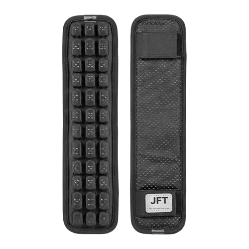 JFT Shoulder Strap Pad with 3D Air Cushion for Backpack & Hiking Bag - Black, Two Pads