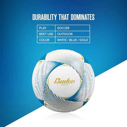 Baden Perfection Thermo Soccer Ball, Official Size 5 Seamless Thermal-Bonded, NFHS Approved
