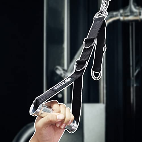 Heavy Duty Aluminum Gym Handles with 5D-Ring Adjustable Connection - One Pair