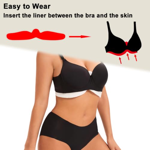 KimYoung Large Cotton Waffle Bra Liners Reusable Sweat Pads for Sensitive Skin