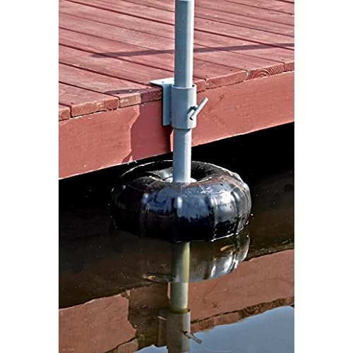 Taylor Made 14" Black Dock Post Wheel with Heavy-Duty Marine-Grade Vinyl, Wear-Resistant Center Axle Bushing - 2020108500