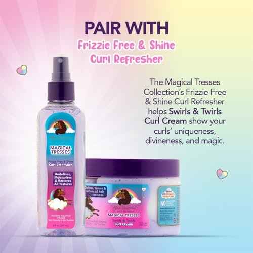 Afro Unicorn Curl Cream - Defining, Taming, and Softening Curly, Coily, and Wavy Hair Cream - Contains Coconut Oil - 3 Pack