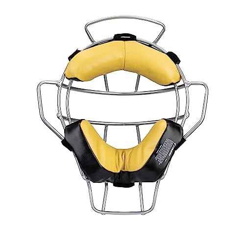 CHAMPRO 18oz. Lightweight Baseball/Softball Adult Umpire Face Mask with Bio-FreshTreatment, Silver