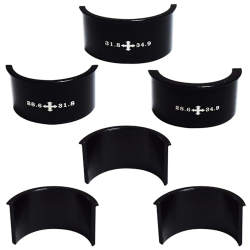 3 Kinds Front Derailleur Adjust Conversion Clamp Shim Spacer Adapter Sheet 28.6 to 31.8 to 34.9mm Aluminum Alloy for MTB Mountain Road Bicycle 1 Set