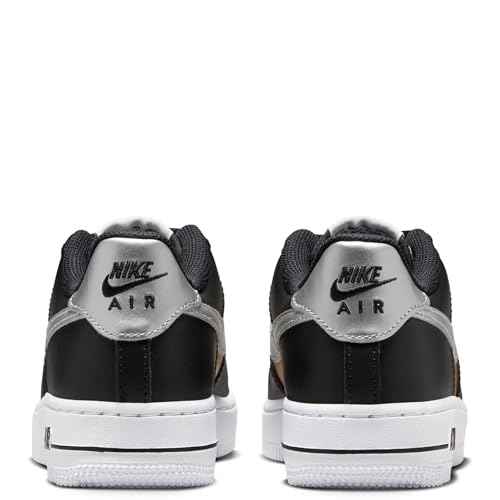 AIR FORCE 1 (GS) "BLACK/METALLIC SILVER"