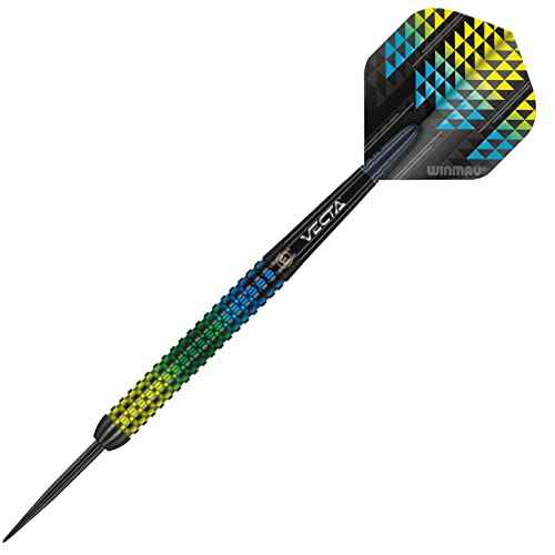 Winmau Firestorm Professional 90% Tungsten Darts Set with Flights and Stems (Shafts) Steel Tip & Soft Tip