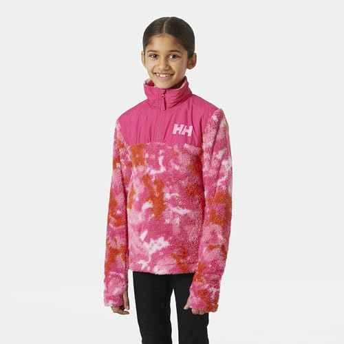 Helly Hansen Kids Champ 1/2 Zip Midlayer Sweater Jacket, 097 Bubblegum Pink Aop, Size 2