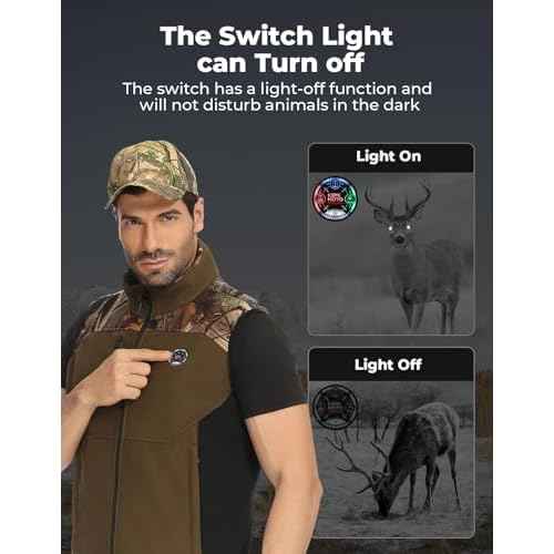 KEMIMOTO Mens Heated Camo Vest with 12V 20000mAh Battery, Silent Fabric for Hunting Hiking