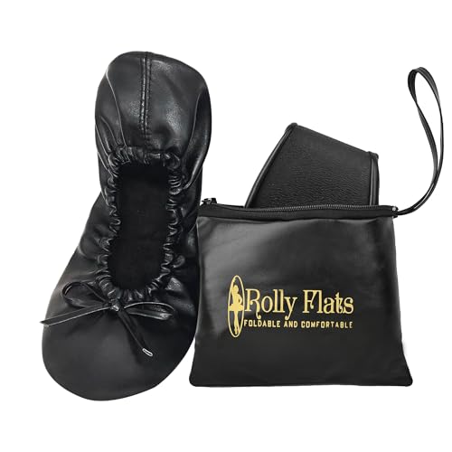 Women's Foldable Ballet Flats Travel & Wedding Shoes XX-Large Black - Compact & Comfortable