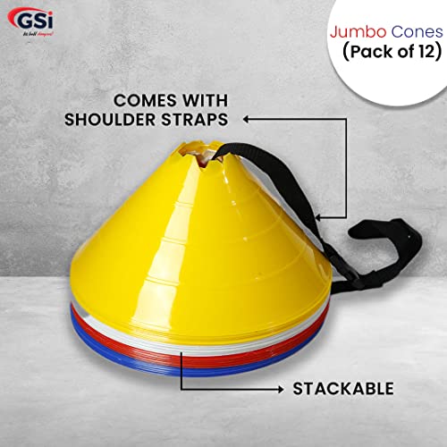 High Visibility Jumbo Soccer Cones for Agility and Speed Training