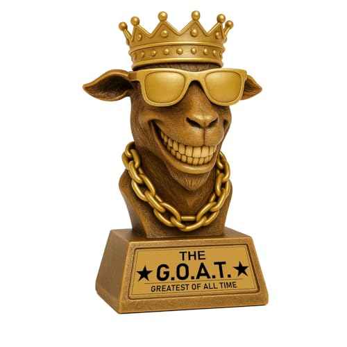 Goat Trophy ? 7" G.O.A.T. Resin Award for Fantasy Football, Office Desk, Best Player Trophy