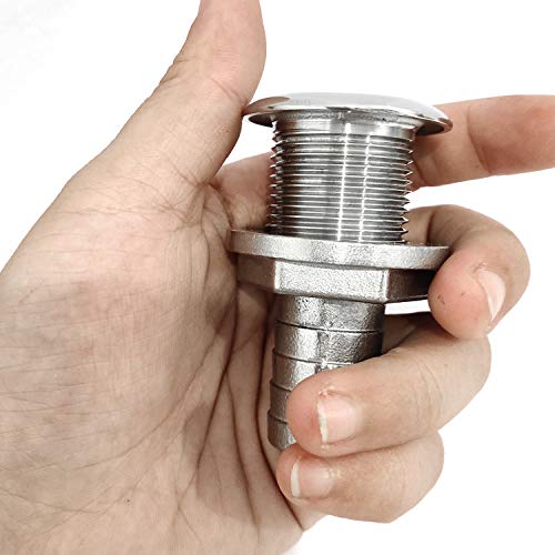 316 Stainless Steel Thru-Hull Fitting 3/4 IN I.D. Marine Boat Plumbing