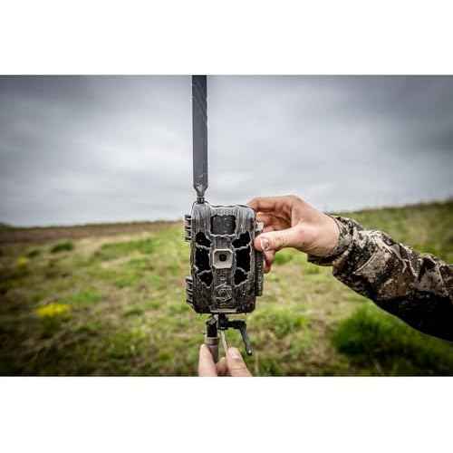 Stealth Cam Deceptor NO GLO 80ft Detection & IR Range 40MP Photo 1440P HD Video Capture Hunting Cellular Trail Camera and FieldMax Lithium Rechargeable Battery Cartridge - Dual Network