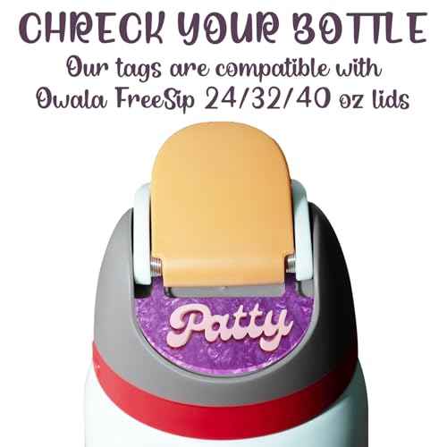Personalized 3D Name Plate Compatible with Owala Water Bottle 24oz 32oz 40oz | 80 Color Options, 12 Font Options | Custom Name Plate Freesip Topper