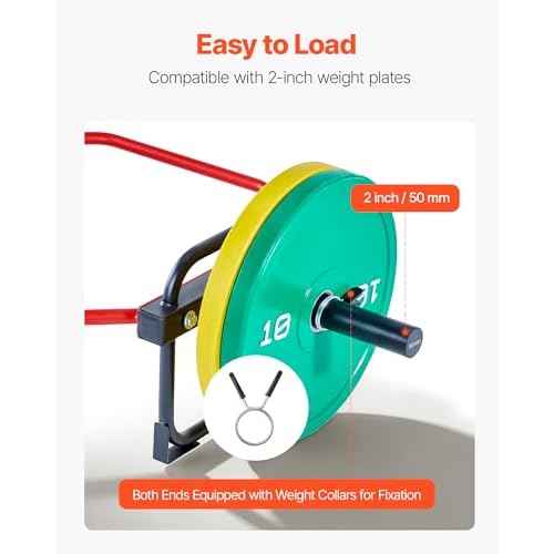VEVOR Trap Bar Hex Bar, 2-Inch Hex Barbell, 500 LBS Capacity Shrug Bars, Weightlifting and Strength Training Equipment, Home Gym for Squats, Deadlifts, Shoulder Presses