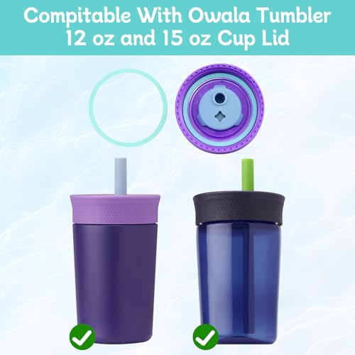 4-Pack Silicone O-Rings Replacement Seals for Owala Water Bottles - Blue Variation
