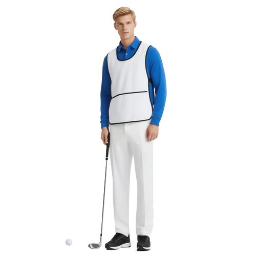 TopTie Custom Golf Caddie Bibs with Pocket, Clubs/Tournament Tank Top Scrimmage Training Vest for Adult-Black