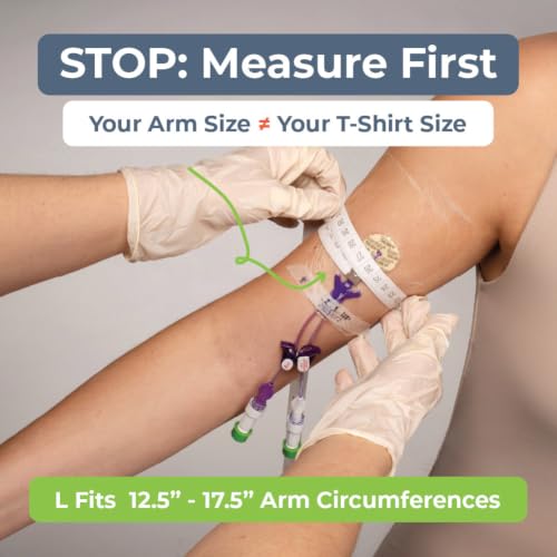 Large Black Double Layer PICC Line Cover for Arm - Soft Touch, Dignity & Security