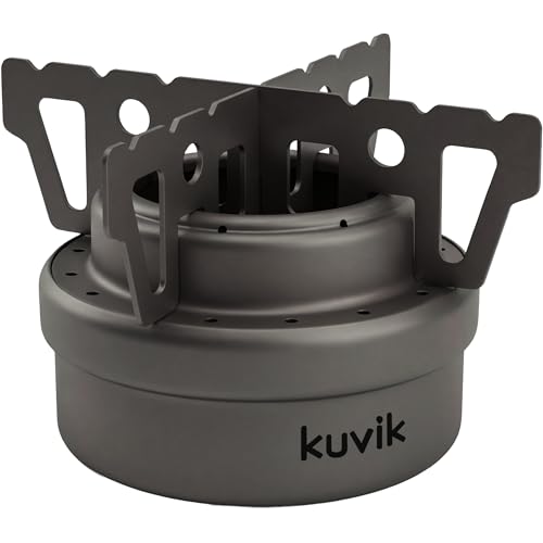 Ultralight Titanium Alcohol Camping Stove for Backpacking and Outdoor Cooking