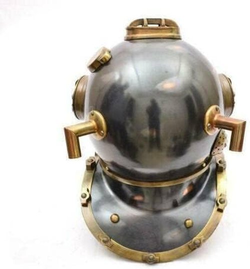 Helmet Diving Navy Divers Deep Sea Mark V Antique Vintage Us Scuba Brass Marine