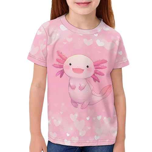 Xhuibop Kids Tshirts Girls Boys 3-16 Years Summer Clothes for Teens Loose Fitting Tops