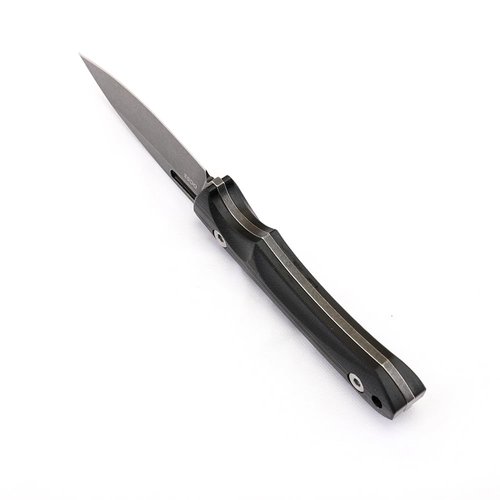 BUIPOS Tactical Fixed Blade Knife DC53 Steel G10 Handle Kydex Sheath Knives for Outdoor Camping Survival Hunting (G10 black handle black blade)