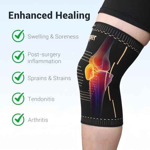 Copper Knee Braces for Men & Women ? Knee Compression Sleeves for Pain Relief, Arthritis, Sports and Recovery