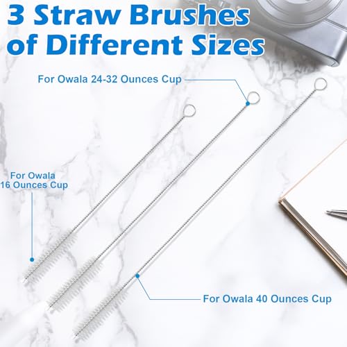 Palksky Water Bottle Cleaning Kit, Brush and Straw Cleaner for Owala, 5 PCS